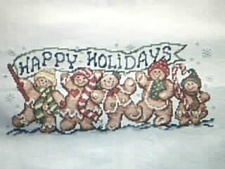 Happy Holiday gingerbread man banner Pictures, Images and Photos