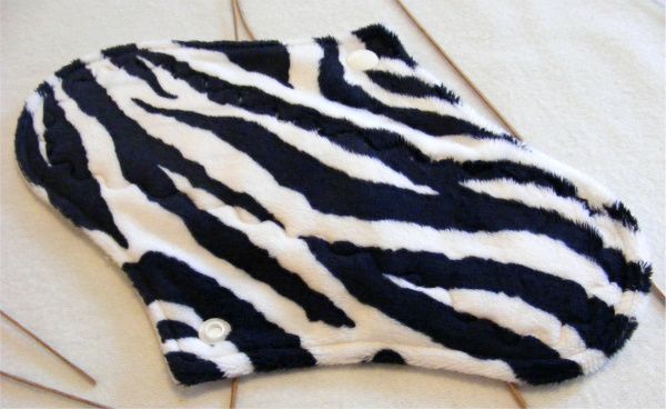 Minky Zebra Regular 10" Cloth Pad