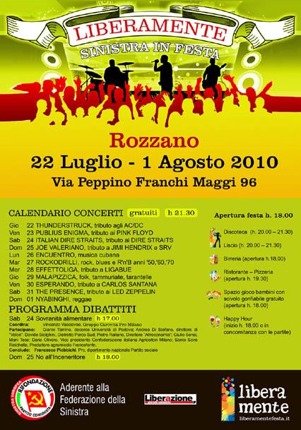 THUNDERSTRUCK live @ LIBERAMENTE, Rozzano (MI), giovedì 22/07/10 ore 21