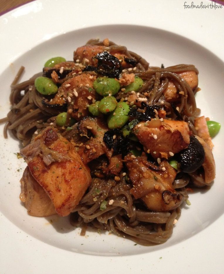 {Quick & Easy} Salmon, Shiitake and Edamame Soba Noodles Food Made With Love