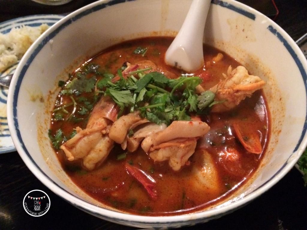dtom yum goong with king prawns