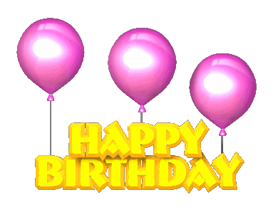 happy birthday balloons gif. daypinkballoons