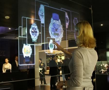 Minority Report-like display