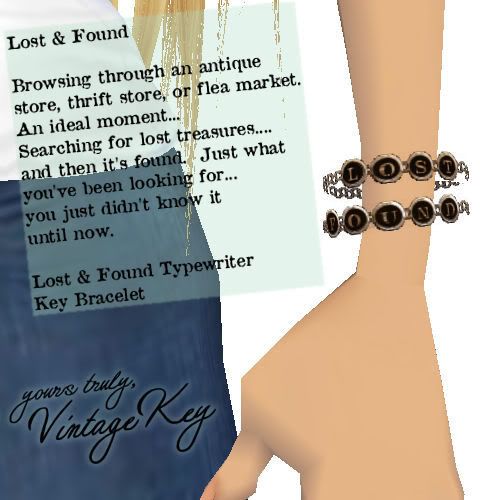 Typewriter Key Bracelets