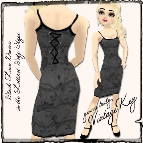 Black Lace Dress - Lollirot Body Shape