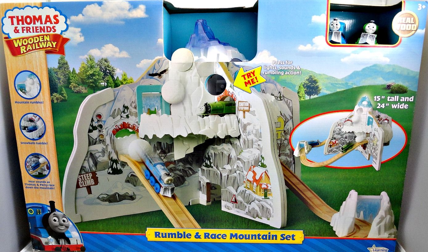 thomas wooden railway boulder mountain set
