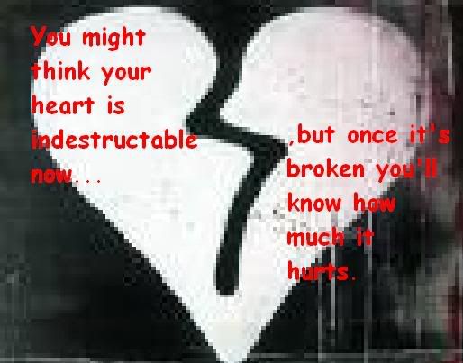 Broken heart saying or quote Image