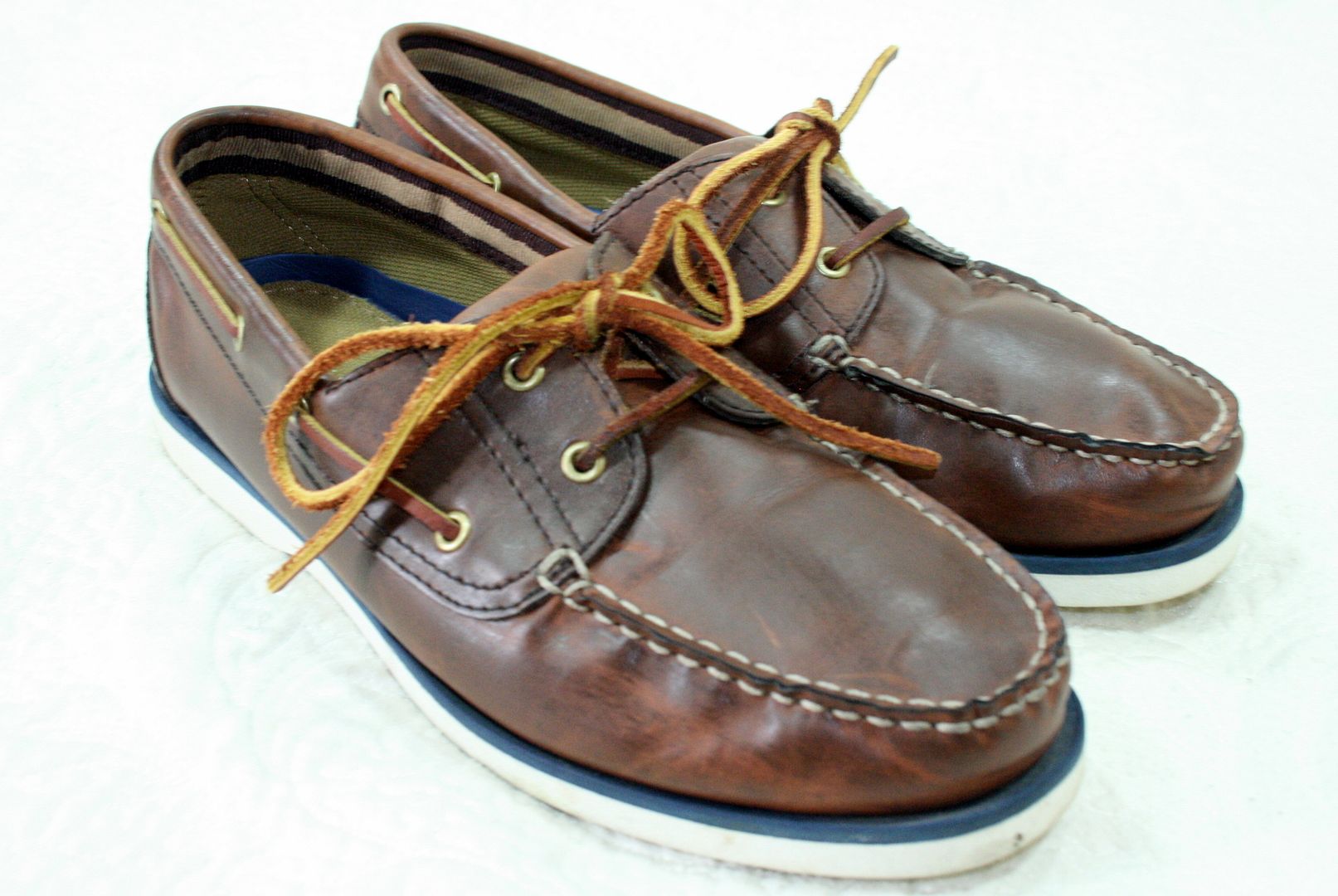 Faded Glory Mens Brown Boat Deck Shoes US Size 8 Synthetic