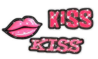 kisses glitters