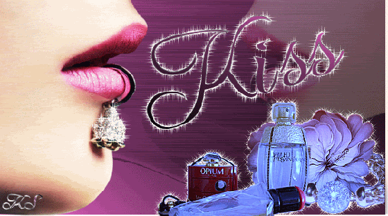 kisses glitter