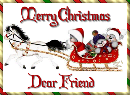 MySpace and Orkut Merry Christmas Glitter Graphic - 1