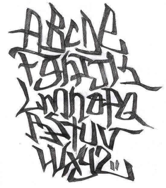 graffiti letters. abc graffiti letters. abc
