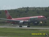 757 al momento de tocar tierra