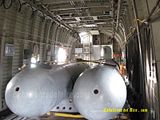 Tanques de combustible en el interior del Mil Mi26 del EP