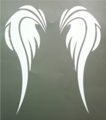 AIRBRUSH GLITTER TATTOO STENCIL ANGEL WINGS No 2 eBay angel wings stencil