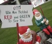 Bronners CHRISTmas Wonderland A couple elves welcoming you to Bronners CHRISTmas Wonderland.