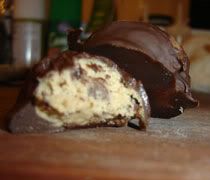 Chocolate Chip Cookie Dough Truffles The Chocolate Chip Cookie Dough Truffles I made from a Paula Dean recipe