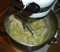 Kitchen Aid stand mixer My new Kitchen Aid stand mixer working the cheesecake batter.