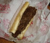 A Chicago-style Italian Beef from Portillos Hot Dogs in Oak Lawn, IL