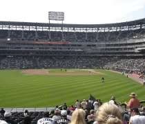 US Cellular Field The view from our outfield seats at US Cellular Field in Chicago.