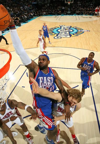 lebron all star lebron james dunking on people. lebron all star