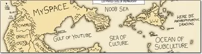 Funny map of online communities - XKCD