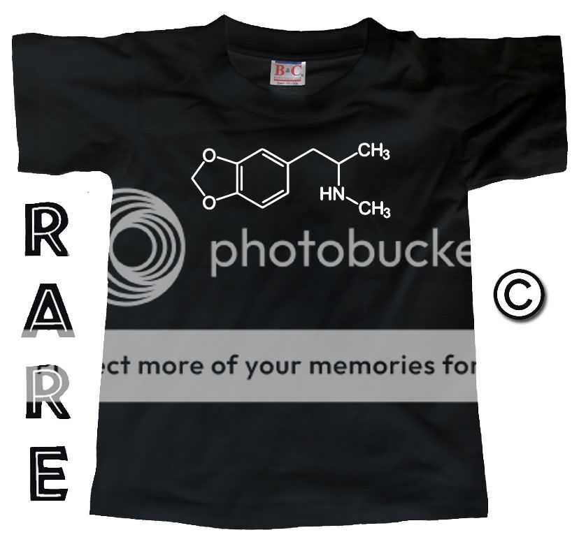 MDMA MOLECULE (E Ecstasy XTC Amphetamine Drug) T SHIRT  