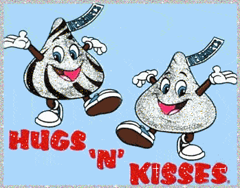 kisses glitters